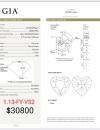 1.13ct　ＦＹ　ＶＳ２　ＧＩＡ１３８３８１３９６４
